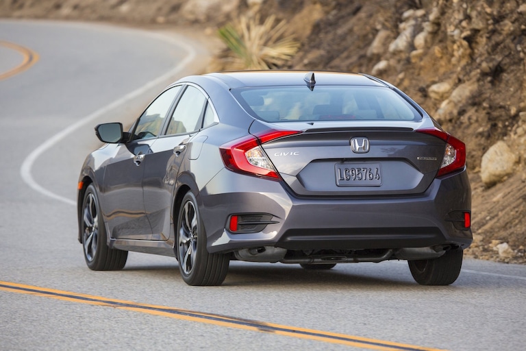 Rear exterior view of the 2016 Honda Civic